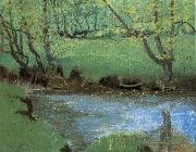 William Stott of Oldham The Mill Stream USA oil painting artist